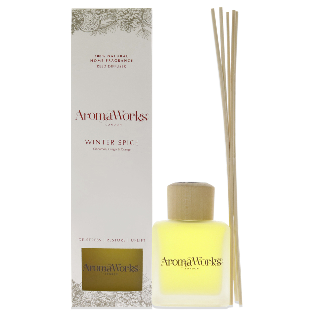 Reed Diffuser Winter Spice - Cinnamon Ginger and Orange by Aromaworks-3.38 oz